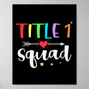 One 1 Teacher Squad Cute Back To School Poster