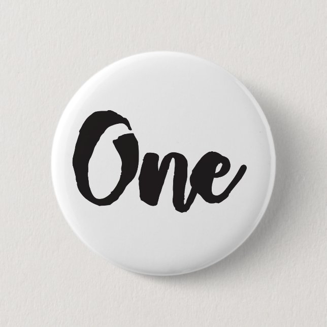 One 1st Birthday Art First Birthday My 1 year Old 2 Inch Round Button (Front)