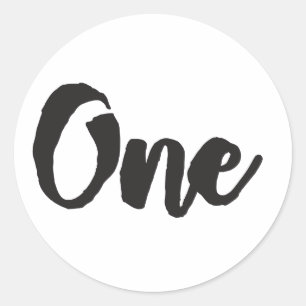 One 1st Birthday Art First Birthday My 1 year Old Classic Round Sticker