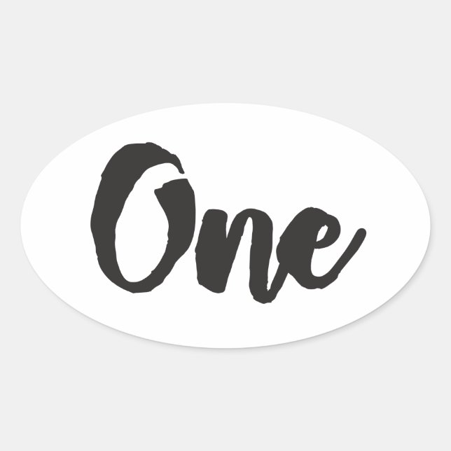 One 1st Birthday Art First Birthday My 1 year Old Oval Sticker (Front)