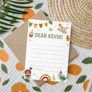 ONE-a-saurus Dino 1st Birthday Time Capsule Card