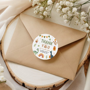 ONE-a-saurus Dino Birthday Favour Thank You Tag