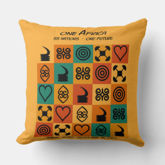 One Africa – Adinkra – Ghana - Throw Pillow