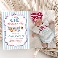 One All American Boy Patriotic 1st Birthday Photo