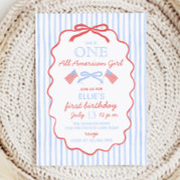 One All American Girl 4th of July 1st Birthday