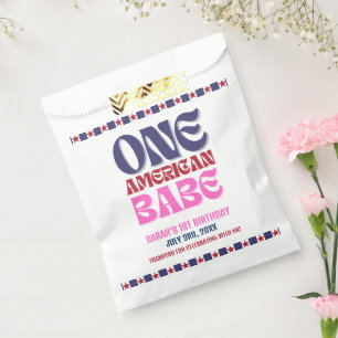 One American Babe 4th of July 1st Birthday Favour Bag