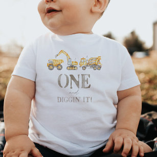 One and Digging it Construction T-shirt 