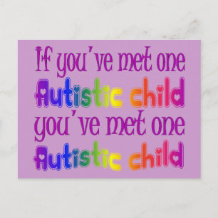 One Autistic Child Postcard