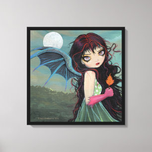 One Autumn Leaf Little Vampire Canvas Print