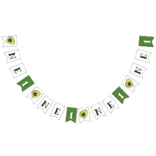 One Avocado Baby 1st Birthday Bunting Flags
