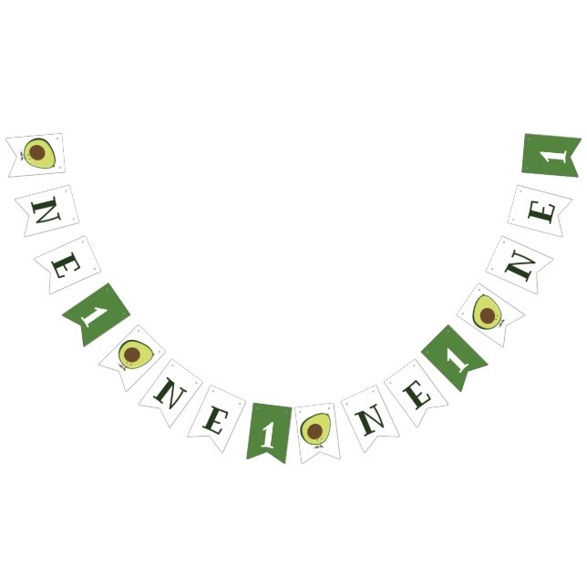 One Avocado Baby 1st Birthday Bunting Flags (All)