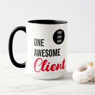 One Awesome Client Customer Custom Logo Mug