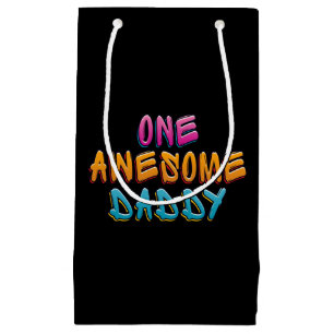 One Awesome Daddy Graffiti Typography Gift Bag