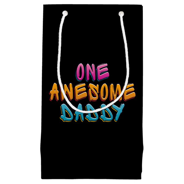 One Awesome Daddy Graffiti Typography | Gift Bag (Front)