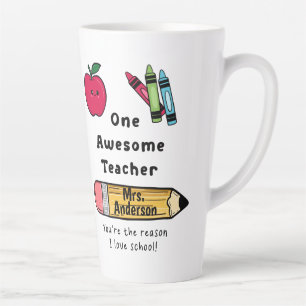 One Awesome Teacher Reason I Love School Latte Mug
