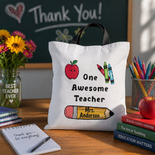 One Awesome Teacher Reason I Love School  Tote Bag