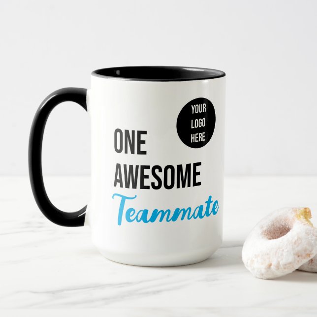 One Awesome Teammate Custom Logo Mug (With Donut)