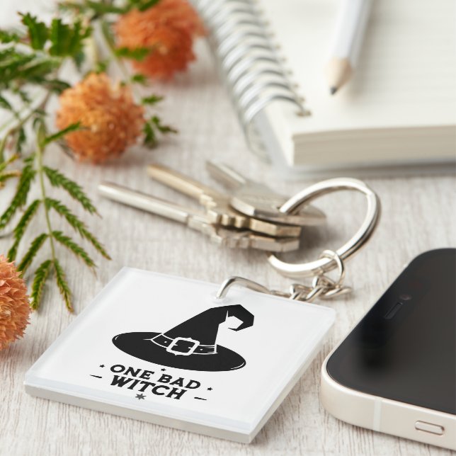 One Bad Witch Keychain (Front Right)