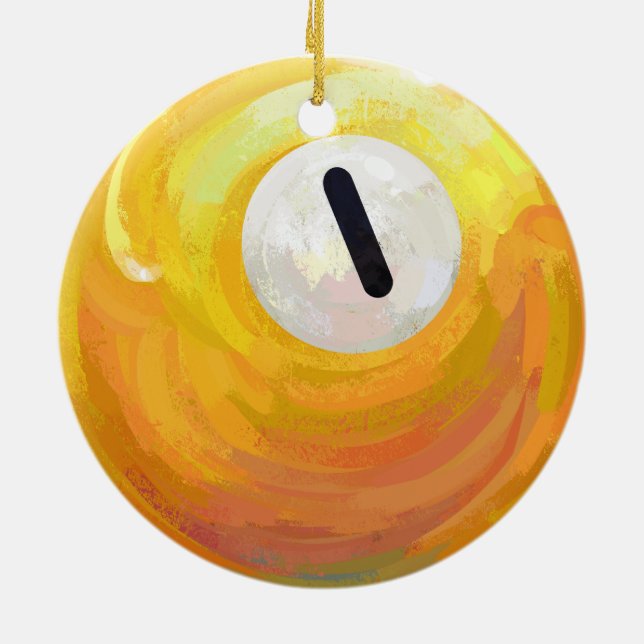 One Ball Ceramic Ornament (Back)