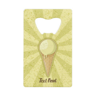 One Ball Ice Cream Cone Credit Card Bottle Opener