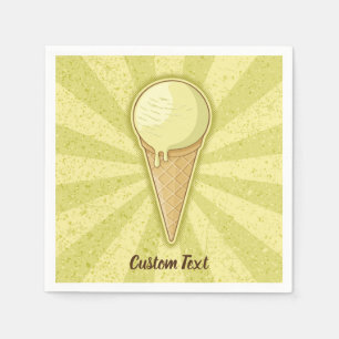 One Ball Ice Cream Cone Napkin