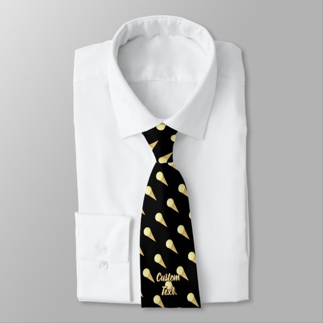 One Ball Ice Cream Cone Tie (Tied)