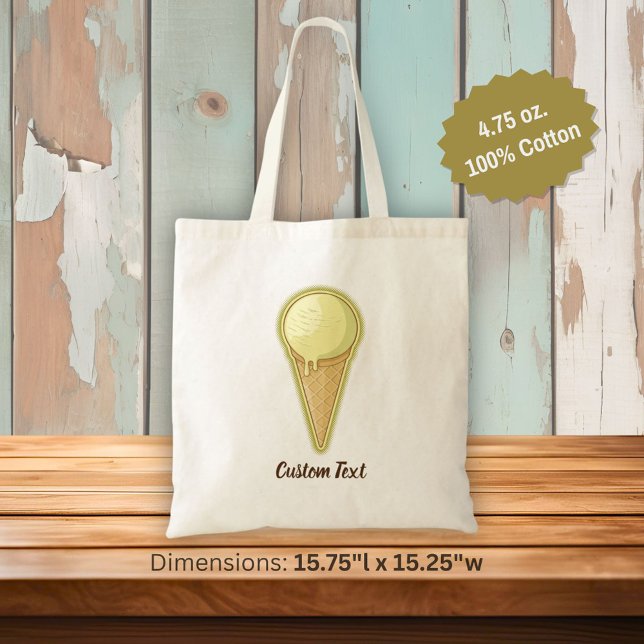 One Ball Ice Cream Cone Tote Bag (Creator Uploaded)
