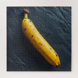 One Banana on a Dark Surface Jigsaw Puzzle