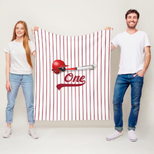 One Baseball Fan Fleece Blanket