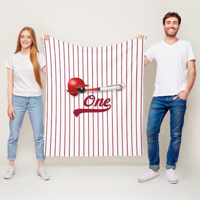 One Baseball Fan Fleece Blanket (In Situ)