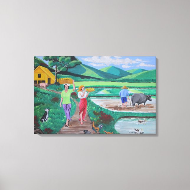 One Beautiful Morning in the Farm Canvas Print (Front)