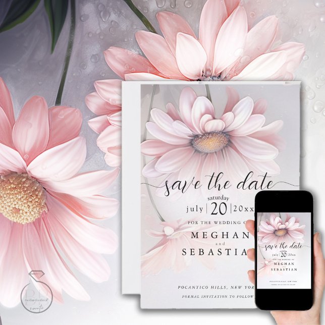 One Beautiful Pink Daisy 2 Save The Date (Creator Uploaded)