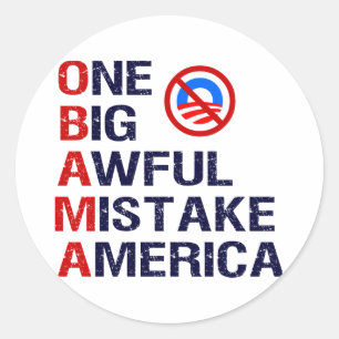 One Big Awful Mistake, America Classic Round Sticker