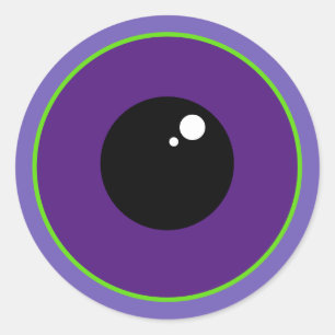 One Big Eye Purple Classic Round Sticker