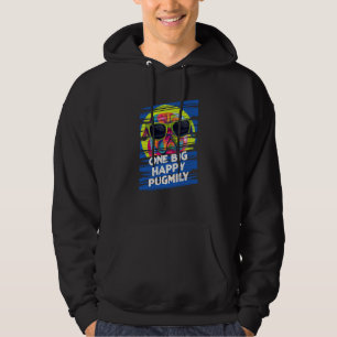 One Big Happy Pugmily Pug Humor Dutch Bulldog Dog  Hoodie