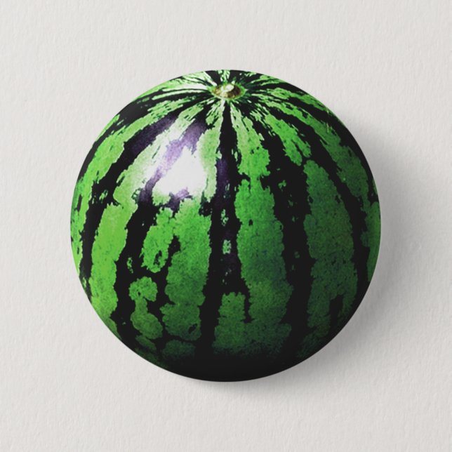 one big watermelon 2 inch round button (Front)