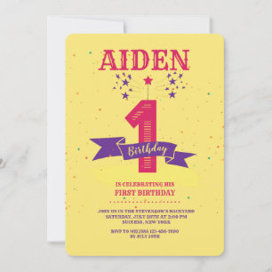 ONE Birthday Party Invitation