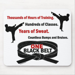 ONE Black Belt 1 KARATE T-SHIRTS & APPAREL Mouse Pad