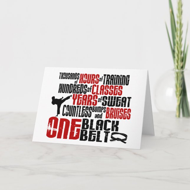 ONE Black Belt 2 KARATE T-SHIRTS & APPAREL Card (Front)