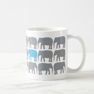 One Blue Elephant in the Herd  Mug