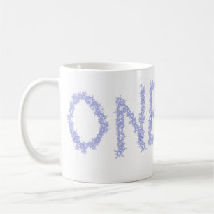 One blue glitter boy modern 1st birthday coffee mug