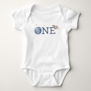 ONE Bodysuit / Space 1st Birthday Shirt