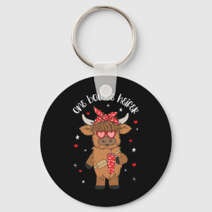 One Boujee Heifer Cow Tumbler Happy Valentines Day Keychain