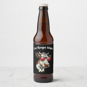 One Boujee Heifer Funny Cow Vintage Retro Beer Bottle Label