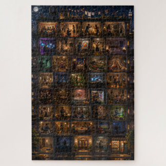 One Building, 100 Lives – Premium 1000 Piece City  Jigsaw Puzzle