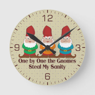 One By One The Gnomes Round Clock