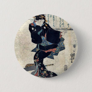 One by Utagawa, Kuniyoshi Ukiyoe 2 Inch Round Button