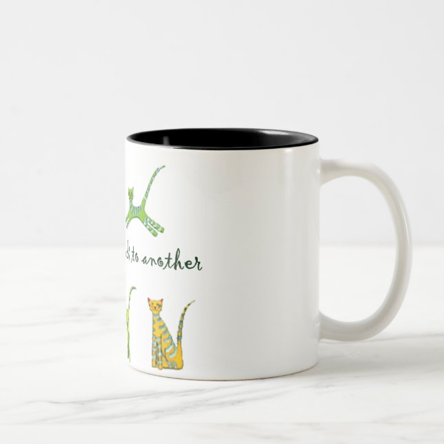 One Cat Just Leads to Another Two-Tone Coffee Mug (Right)