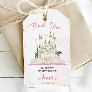 One-ce Upon A Time Princess 1st Birthday Party Gift Tags