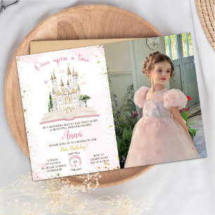 One-ce Upon A Time Princess 5th Party Photo Invitation